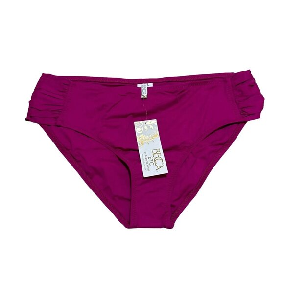 BECCA Other - Becca Etc  Women Plus Size 3X (22/24) Pink Ruched Hipster Bikini Swim Bottom